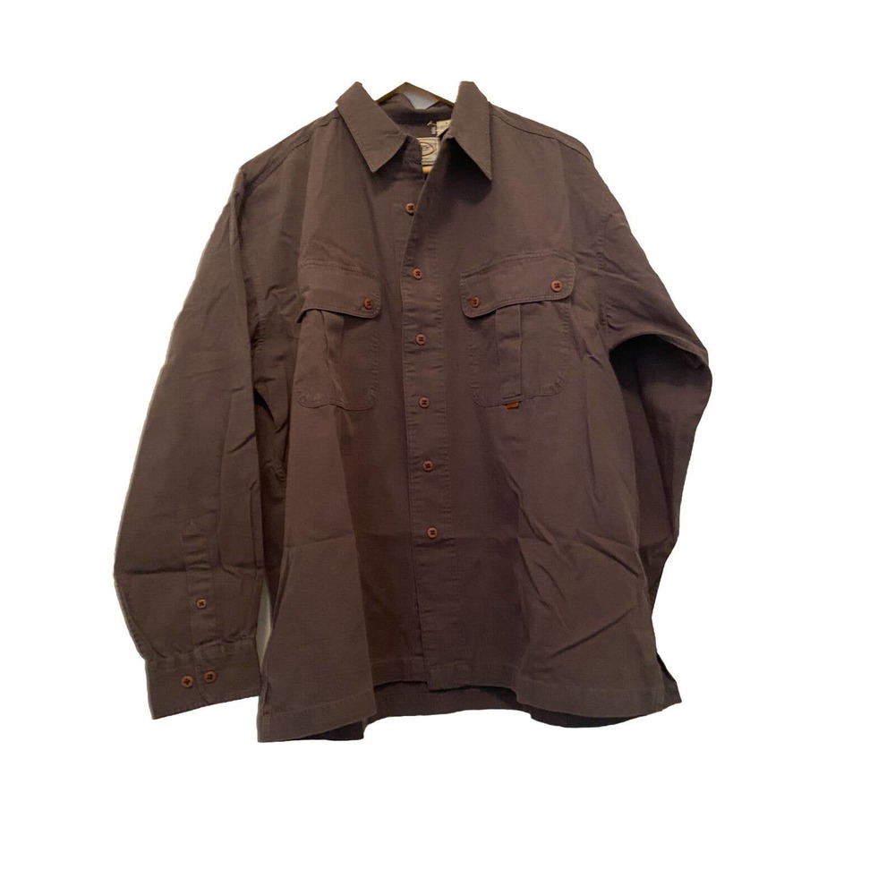 New OOBE Men’s Vintage Durable Cotton LS Button Down Shirt Hiking Shacket Sz MED